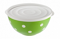 Bicolour salad bowl with lid "Marusya" 2 L, meadow